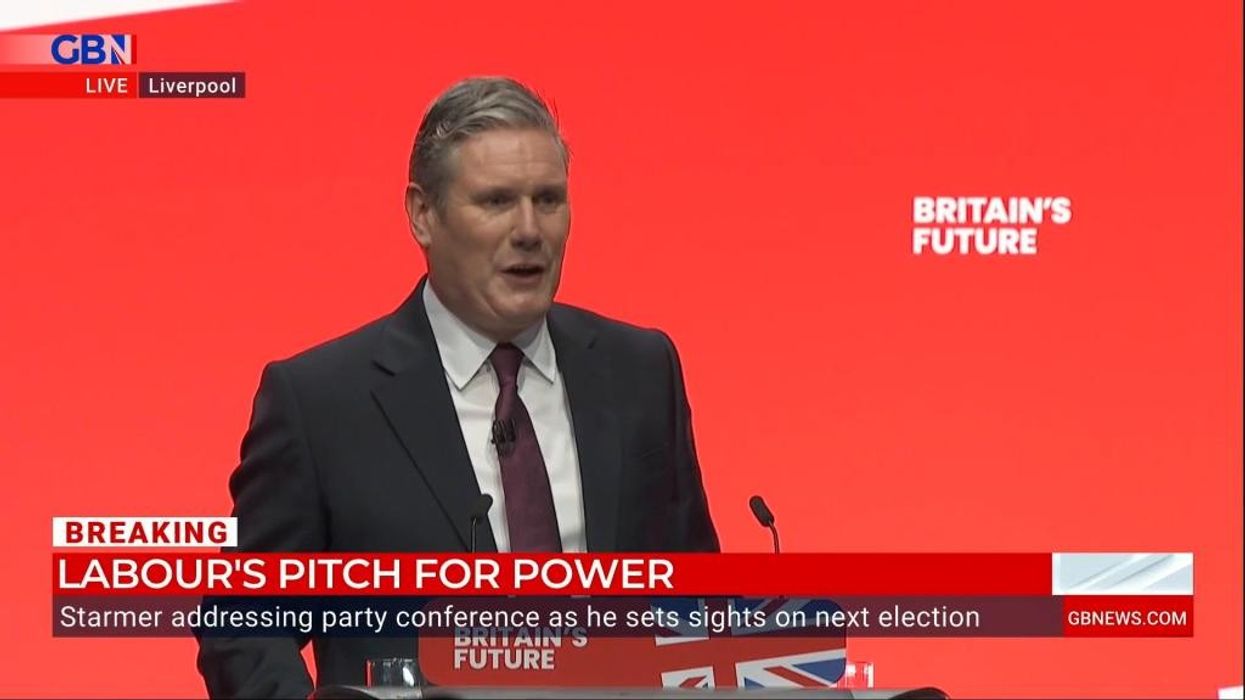 WATCH: Keir Starmer has glitter thrown over him as protester storms stage