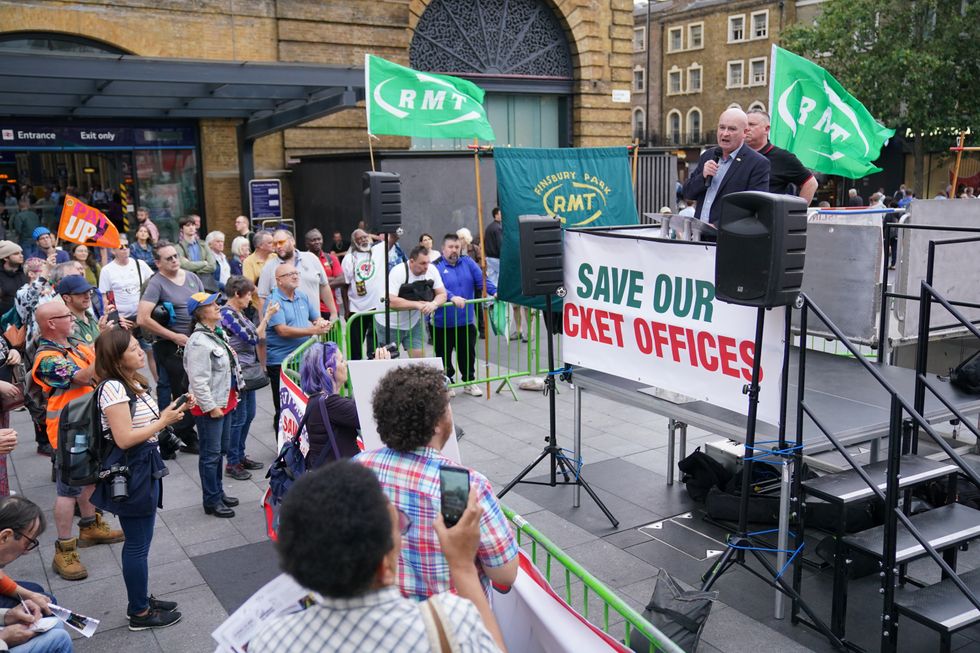 A rally protesting against the closure