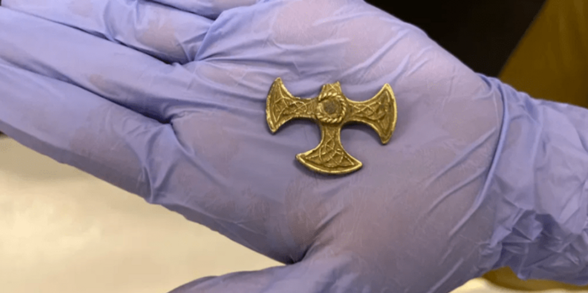 NextImg:Archaeology breakthrough as rare 1,200-year-old Saxon pendant discovered in field
