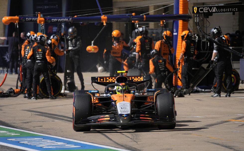A Red Bull member of staff removed adhesive tape used by McLaren to give Lando Norris a visual marker as to where to position his car