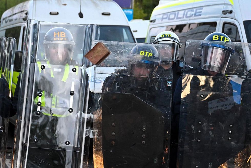 A riot taking place