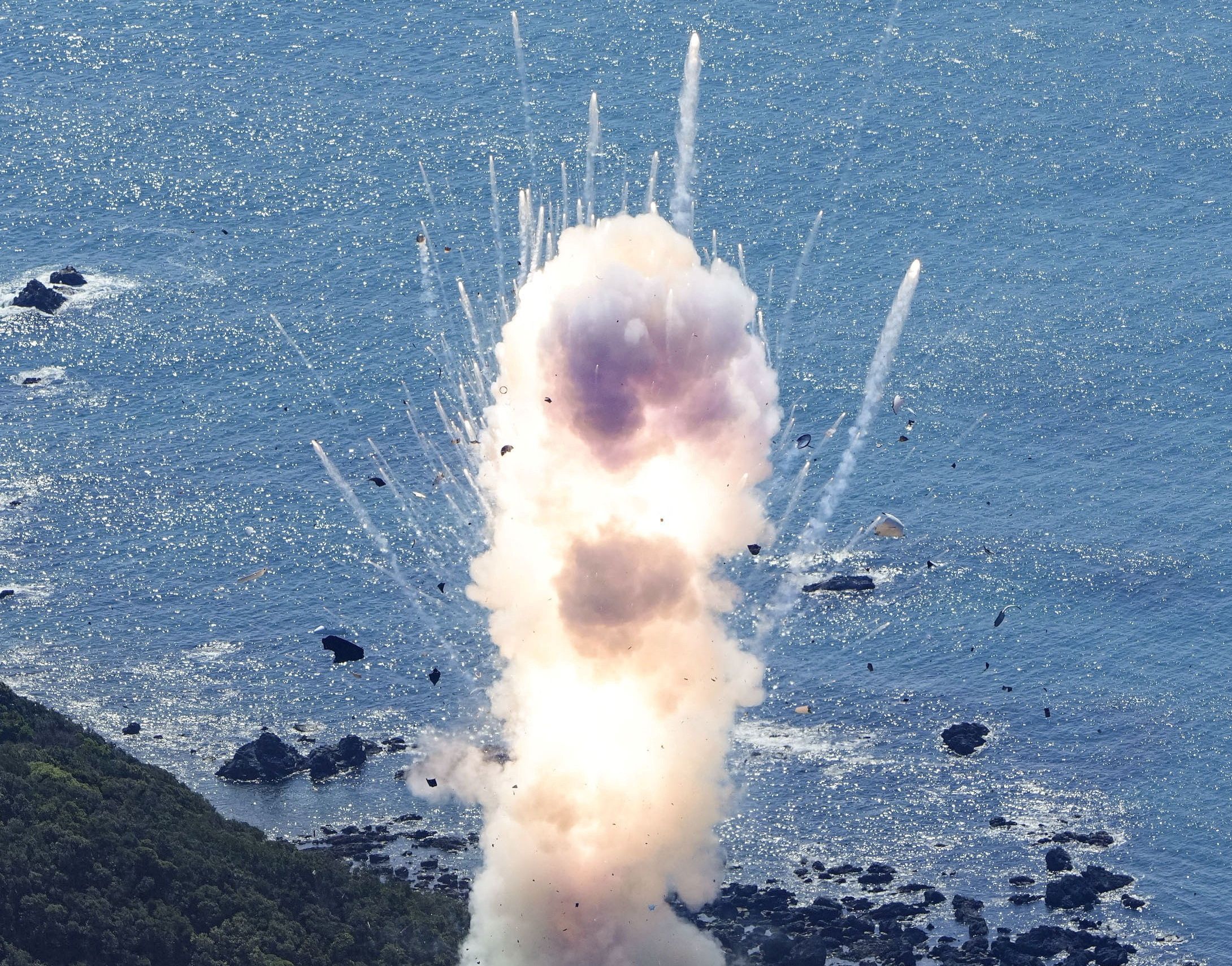 A rocket explosion