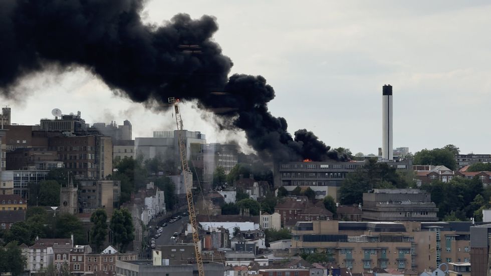 A rooftop fire near St Michaelu2019s maternity hospital in Bristol