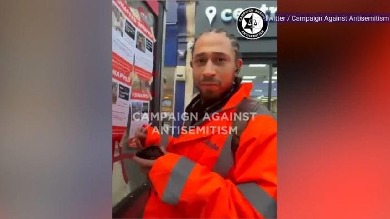 Outrage as London posters of kidnaped Israeli children defaced by Palestine protester