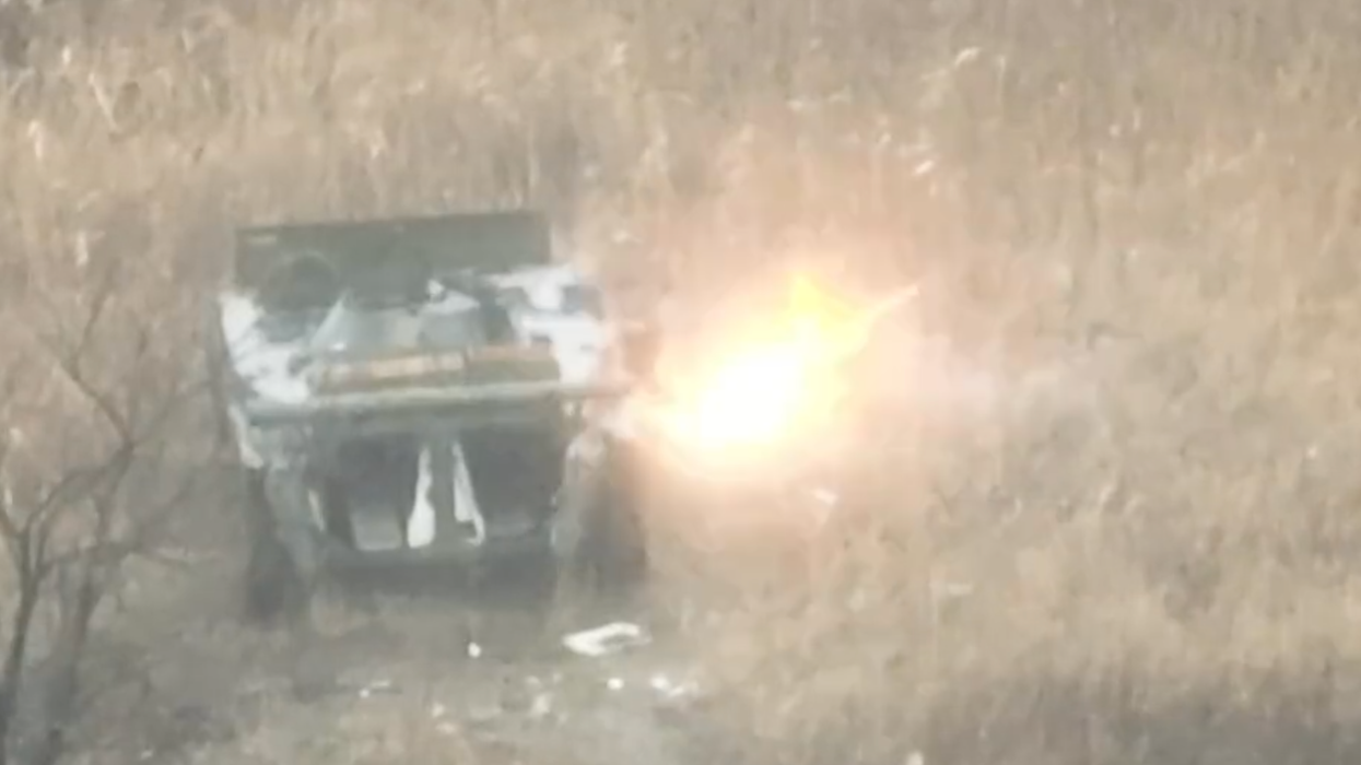 Russian soldier blown up by Ukrainian drone while stopping to go to the toilet