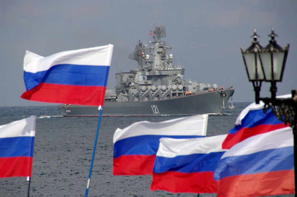 A Russian warship was destroyed in Crimea