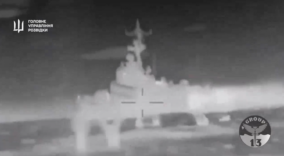 A Russian warship was targeted by Ukraine in Crimea