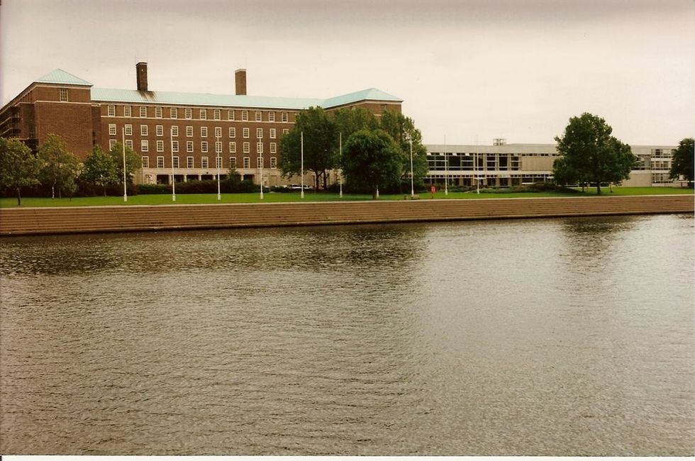 A school next to a river