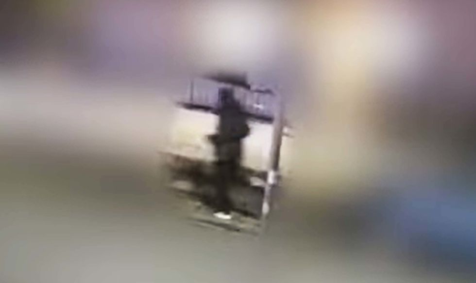 A screen grab taken from CCTV issued by Merseyside Police of showing the gunman wanted in connection with the shooting of nine-year-old Olivia Pratt-Korbel in Knotty Ash, Liverpool.