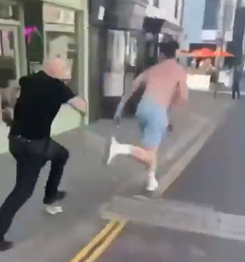 A screengrab from the incident in Broadstairs