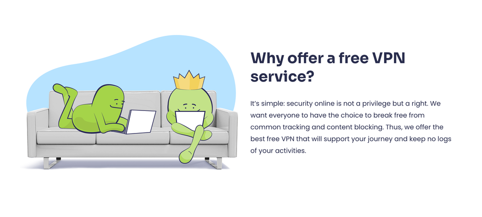 a screenshot from the atlas vpn website showing its explanation for why it offers a free vpn