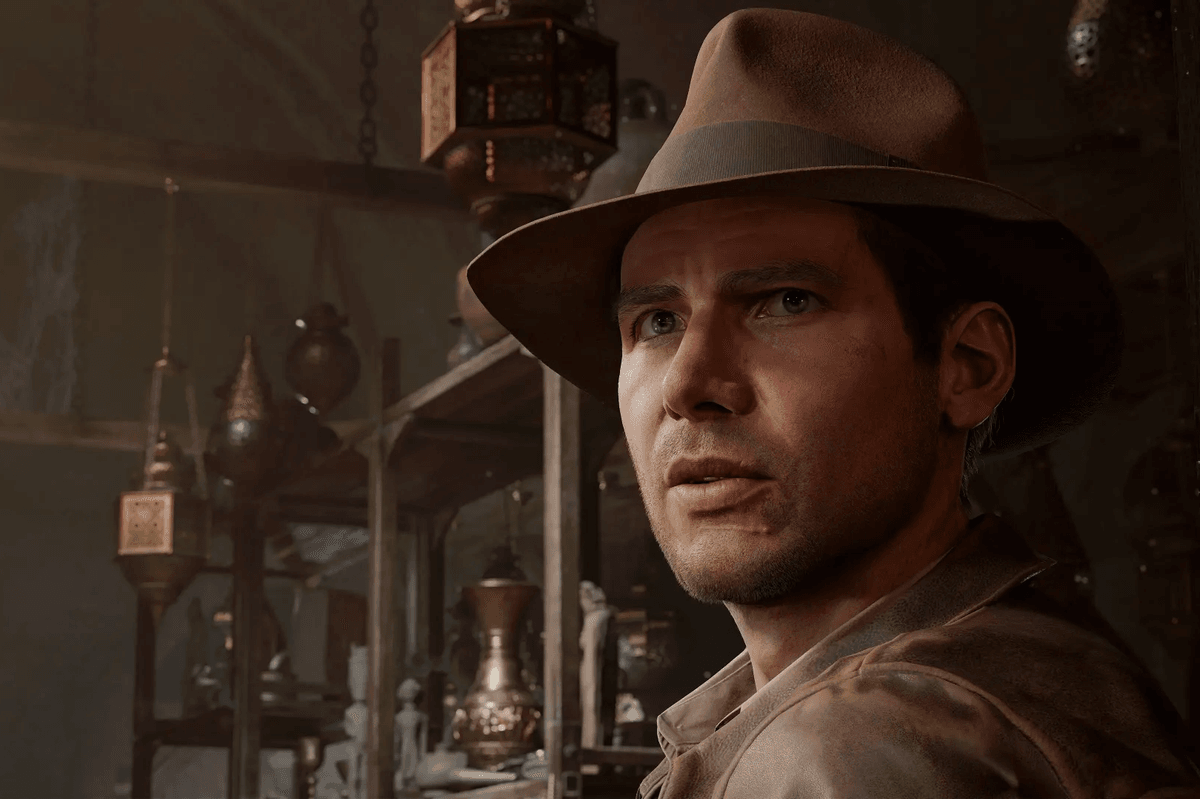 a screenshot of the harrison ford character indiana jones in the forthcoming game