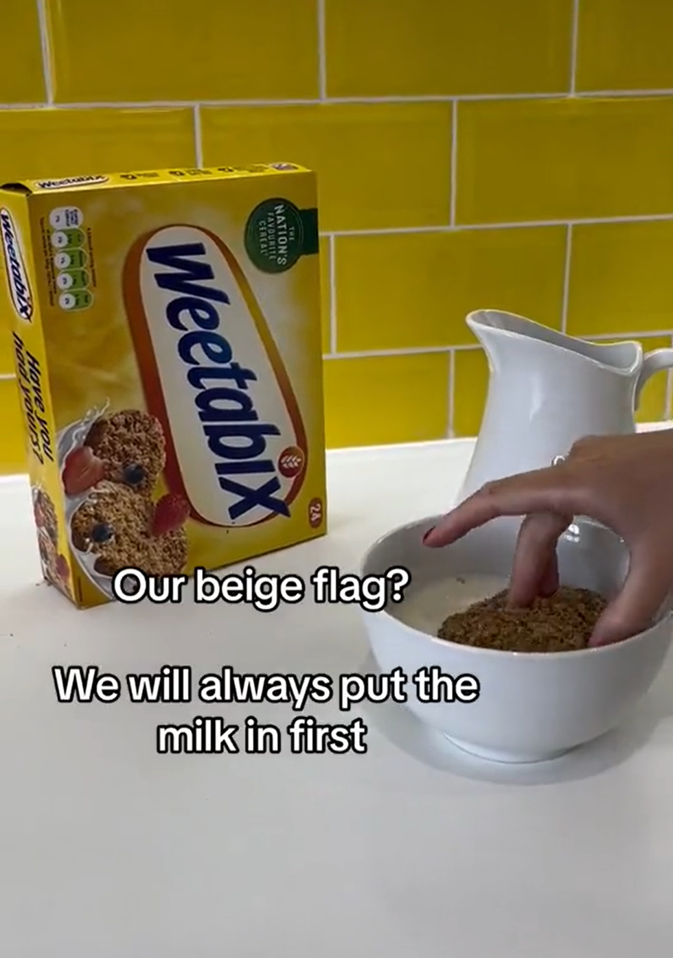A screenshot of Weetabix's response to James May