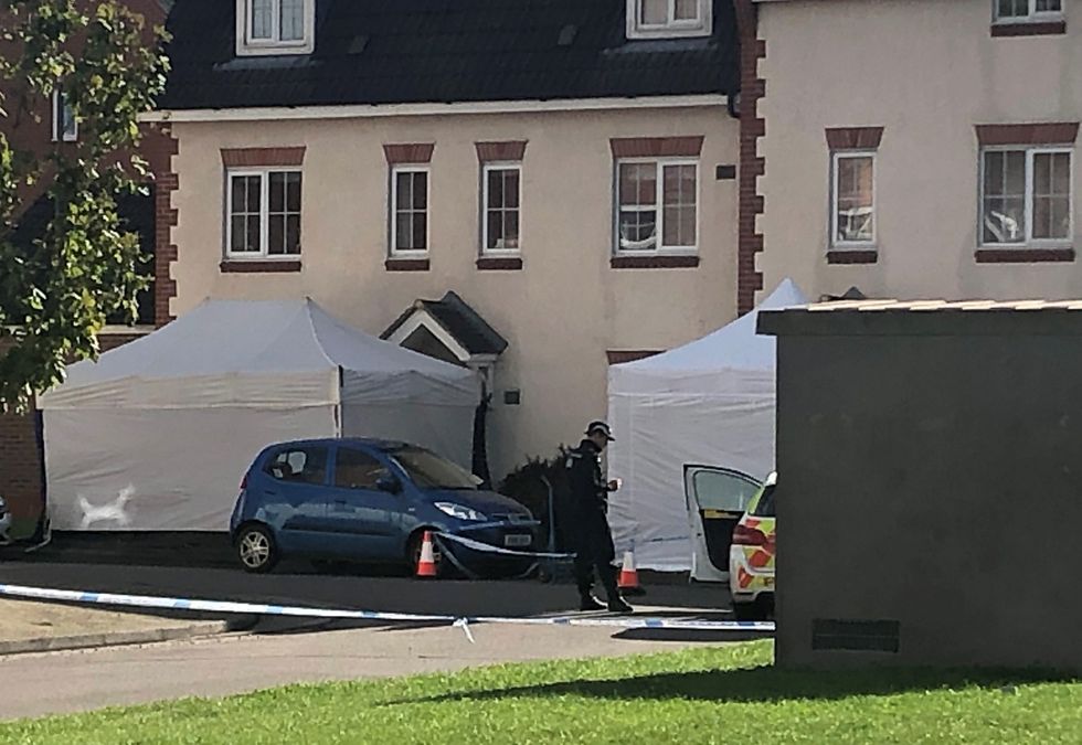 A second tent erected at the adjacent house in Snowdonia Road, Walton Cardiff, Tewkesbury, after one man died and another suffered serious injuries during a series of stabbings.