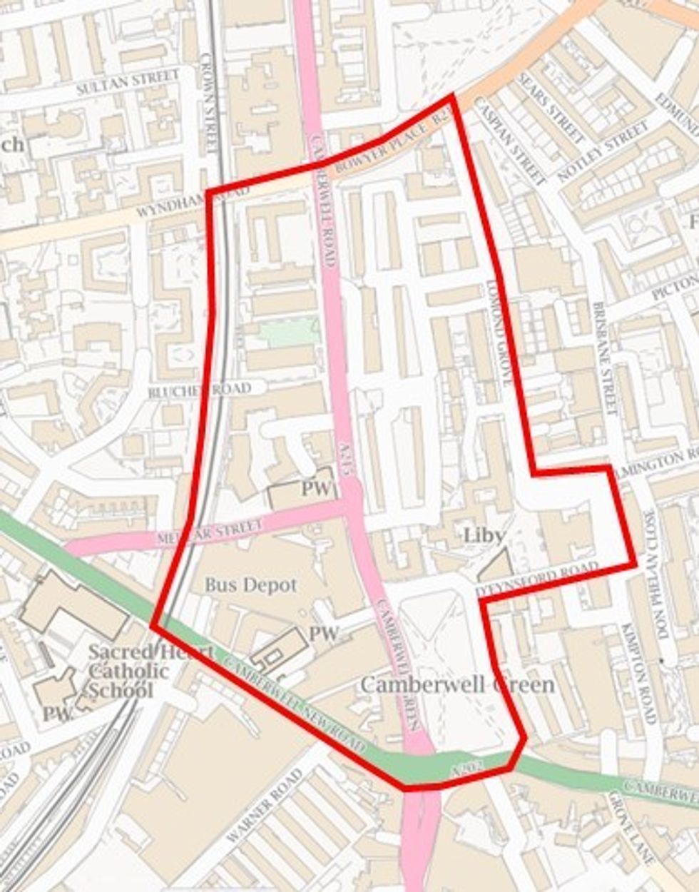 A section 35 dispersal order has been put in place in the area of Camberwell Road, Southwark