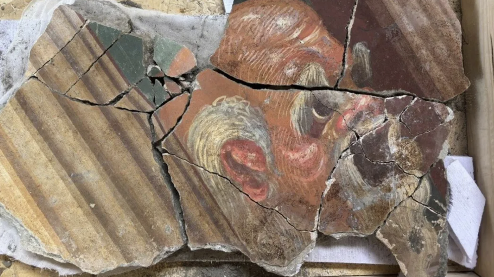 A section of the fresco