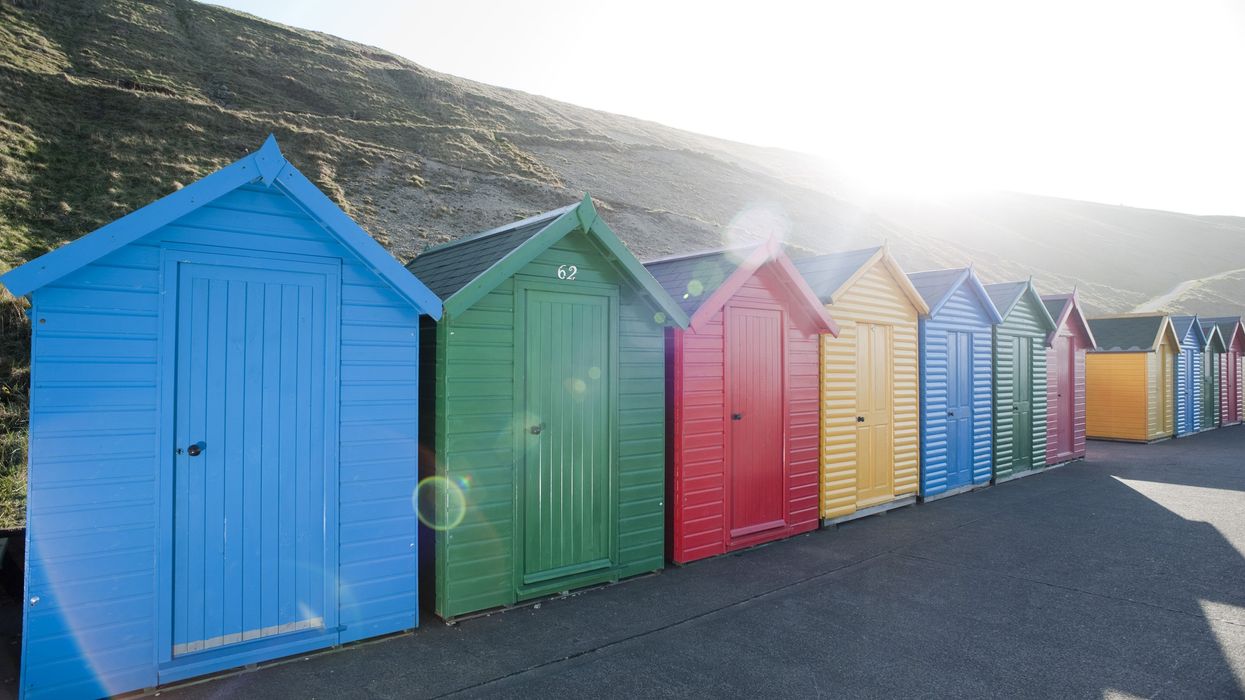 A series of colourful sheds