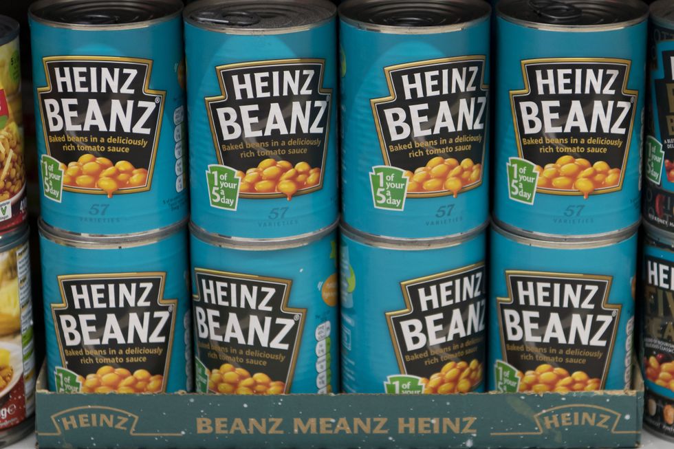 A set of Heinz Beans tins
