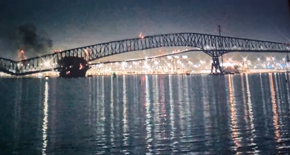 A ship collided with the bridge in Baltimore