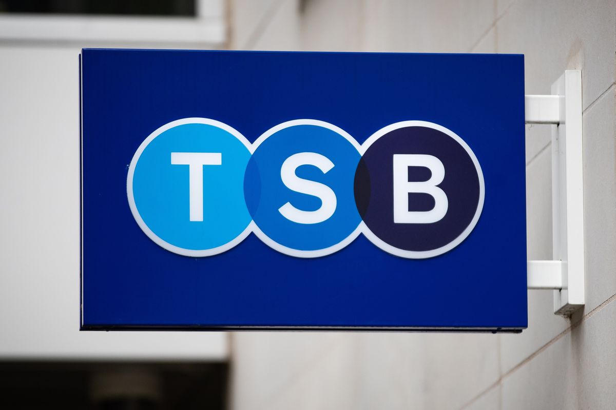 A sign for TSB bank