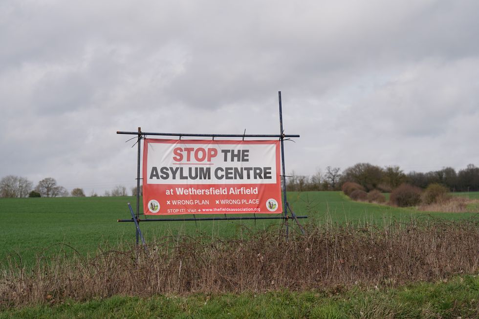 A sign near RAF Wethersfield in Essex