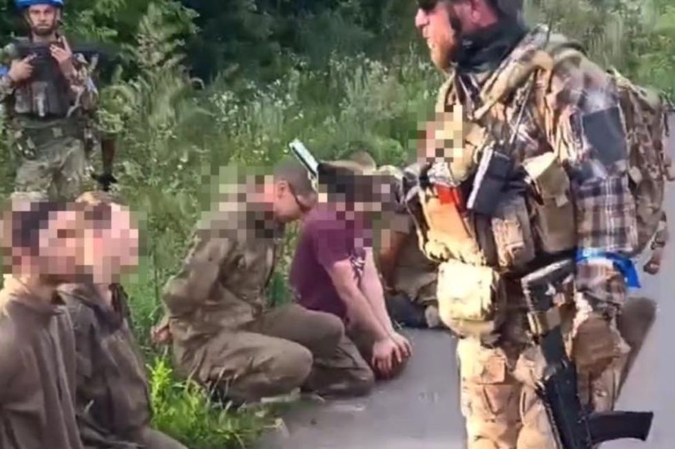A single Ukrainian soldier has captured 28 Russian prisoners of war after aiming his tank gun at a bunker in Kursk