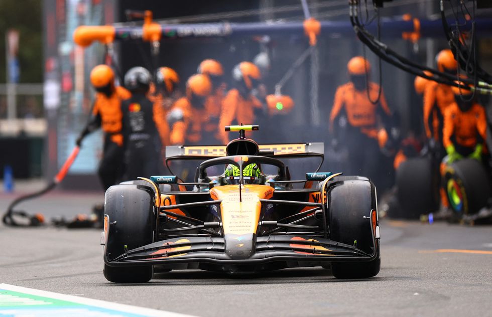 A slow pit-stop compounded a miserable day for Lando Norris, who finished seventh