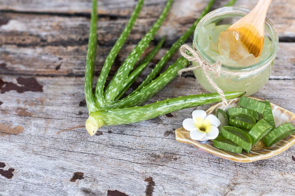 A small amount of aloe vera