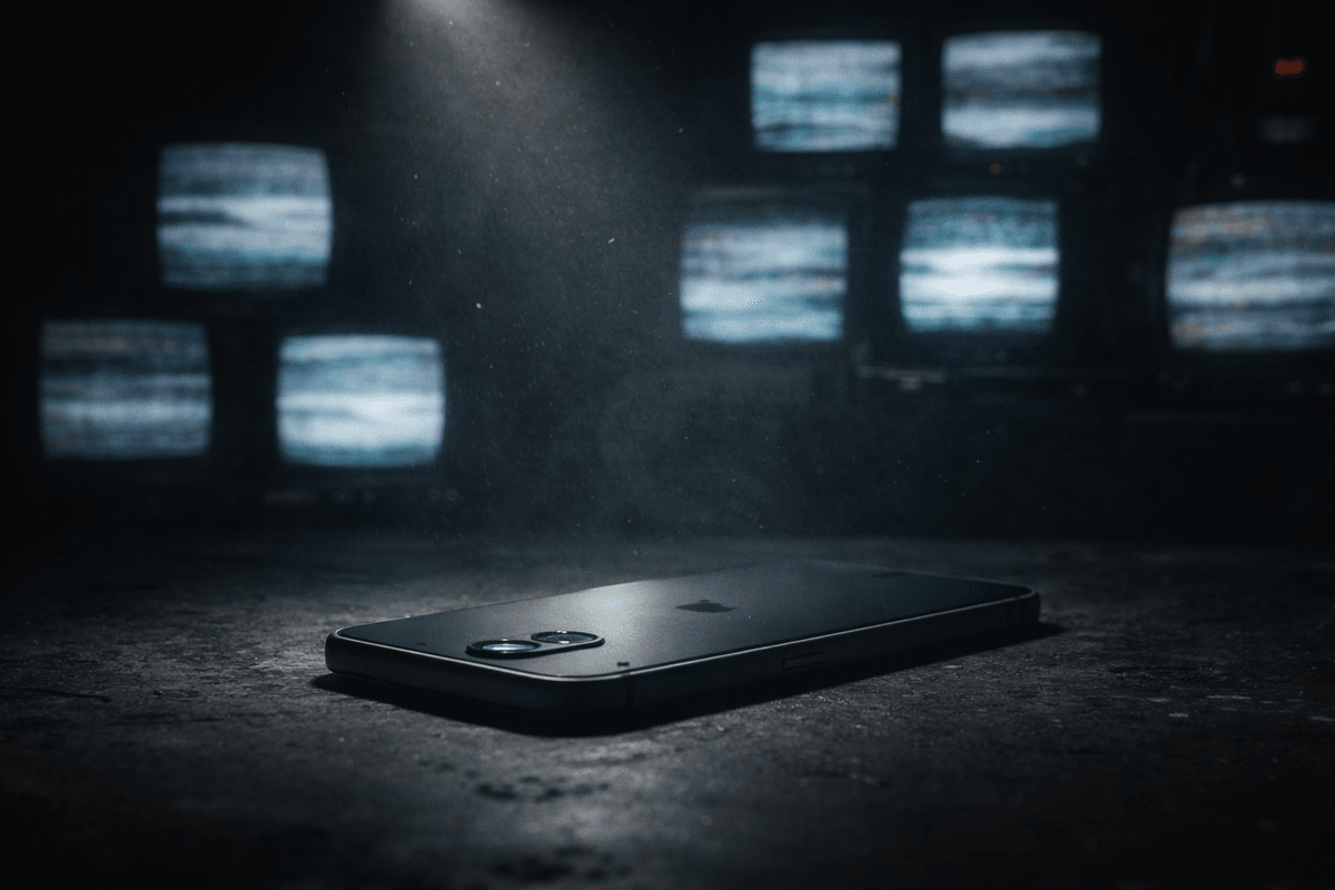 a smartphone pictured face down