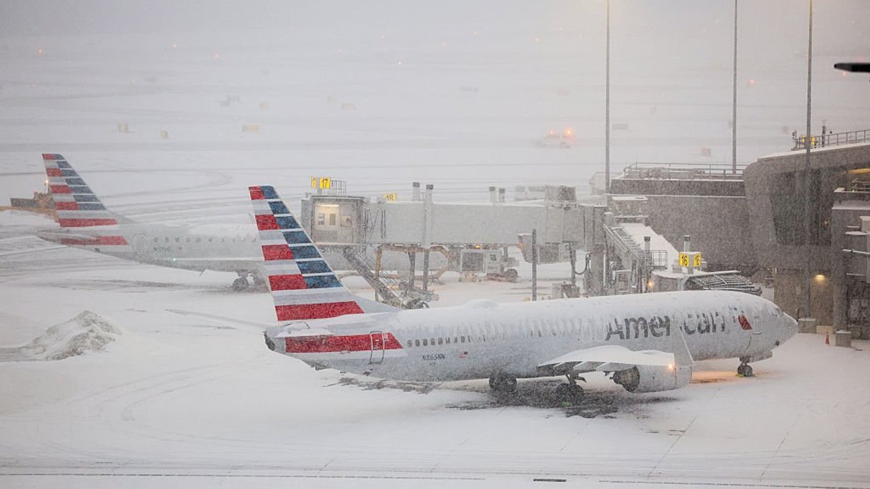 A snow covered runway
