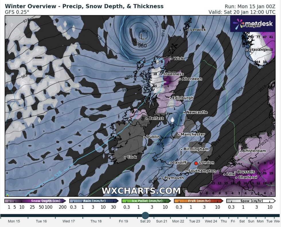 A snow map