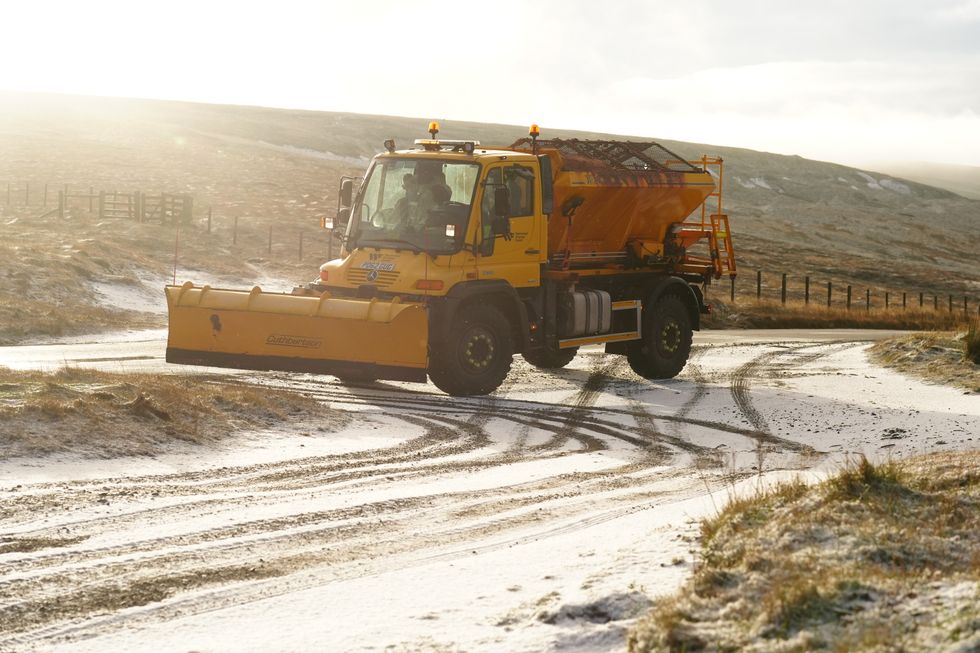 A snow plough in Nenthead in Cumbria\u200b