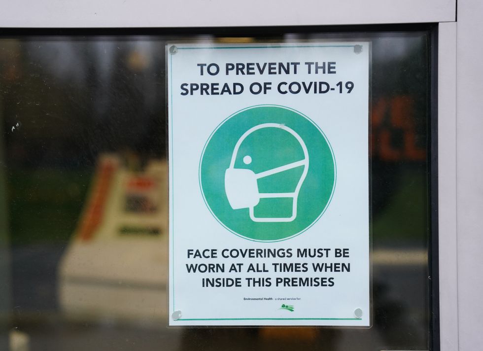 A social distancing sign at the MKM Stadium, Hull, following the announcement that Sky Bet Championship match has been postponed two hours before kick-off due to positive Covid cases in the Hull City squad. Picture date: Sunday December 26, 2021.