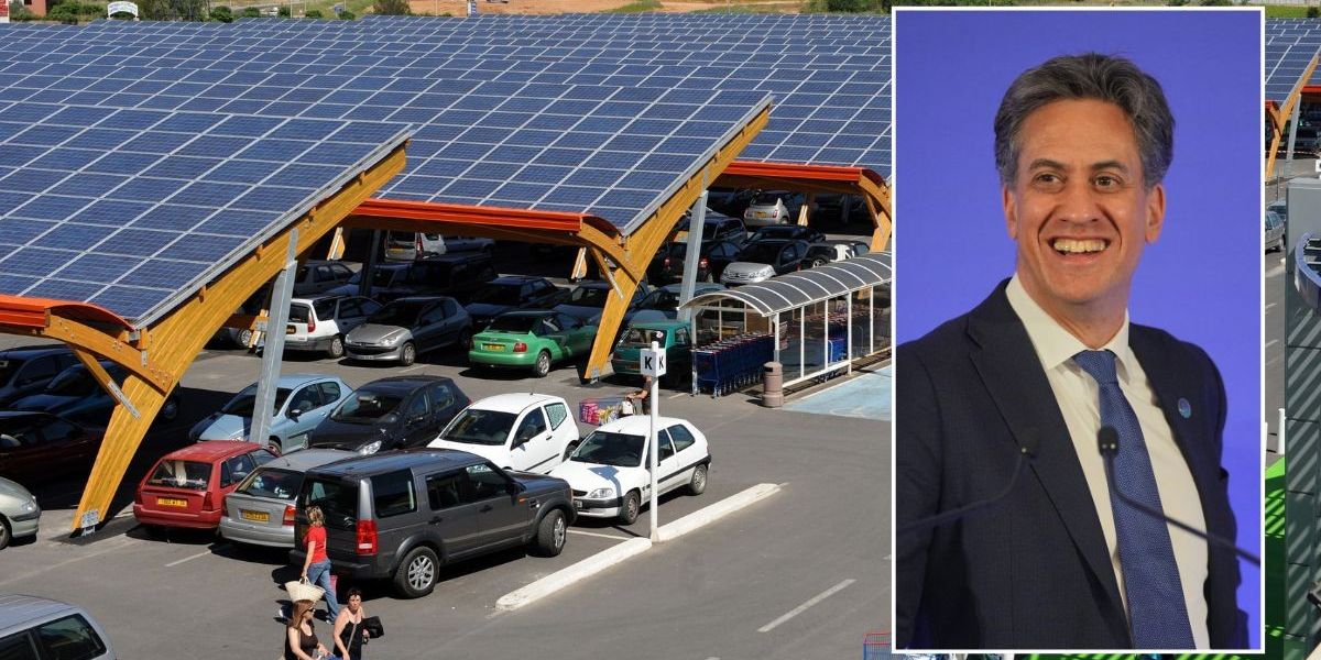 NextImg:UK car parks to receive major overhaul with solar panels and EV chargers under Ed Miliband's net zero plans