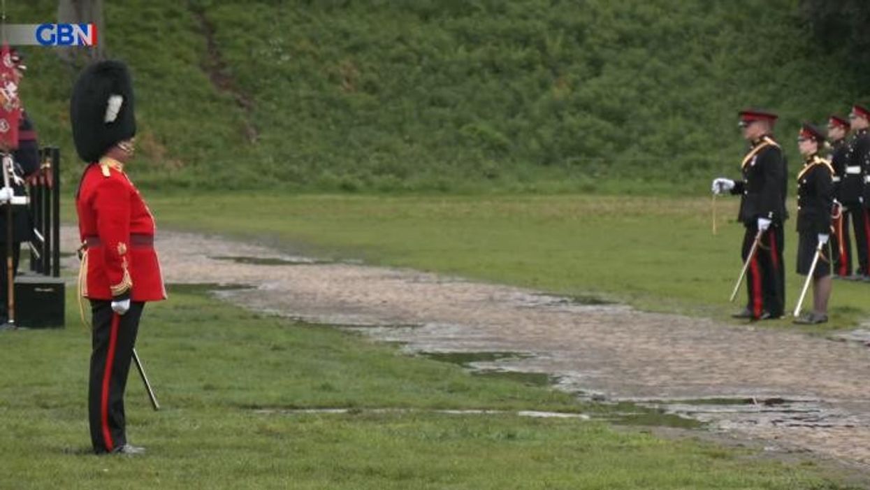 Watch: Moment soldier collapses before Coronation military salute