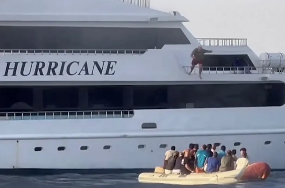 A spokesman for Scuba Travel said the guests "perished in the fire" aboard the "Hurricane" dive boat