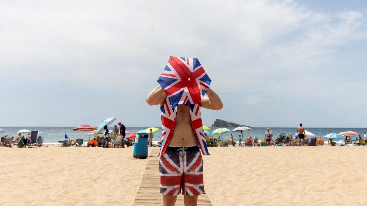 A stock image of a British holidaymaker in Spain