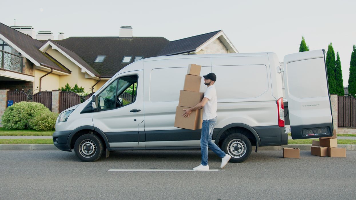 A stock image of a delivery service
