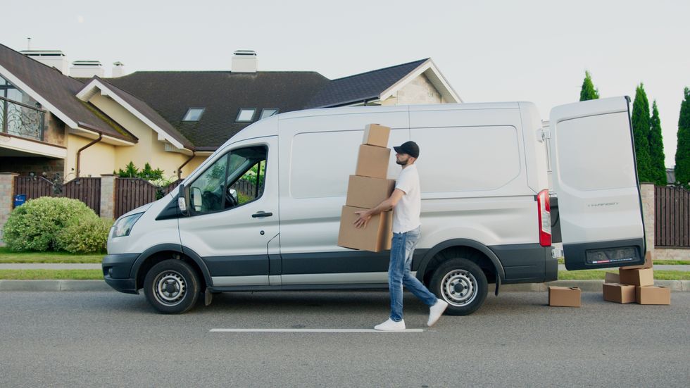 A stock image of a delivery service