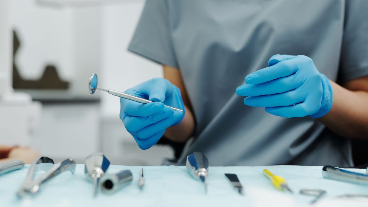 A stock image of a dentist