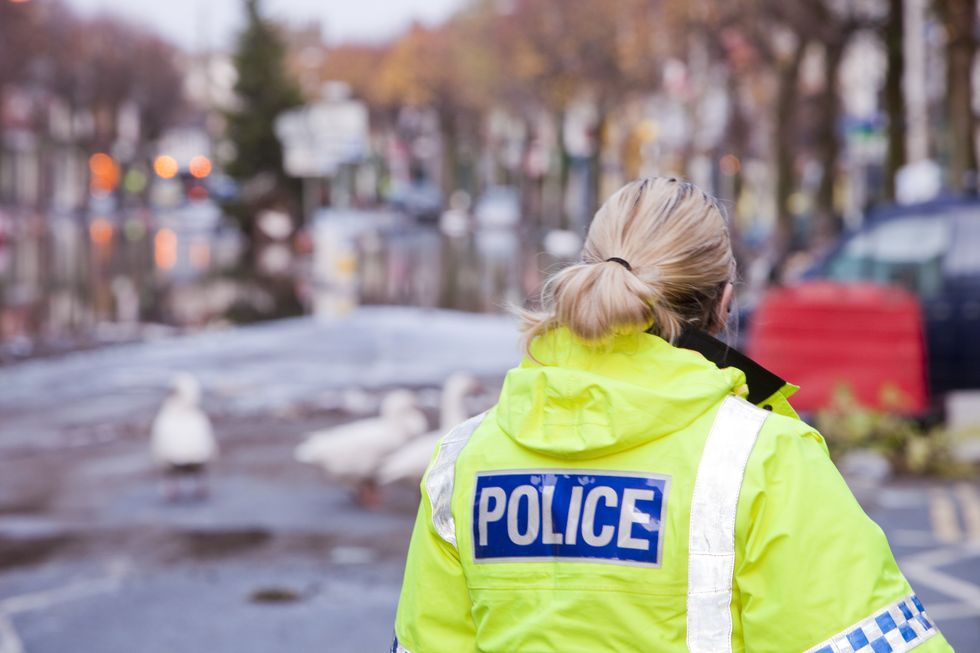 A stock image of a female police officer