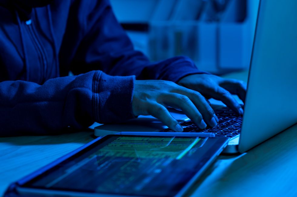 A stock image of a hacker