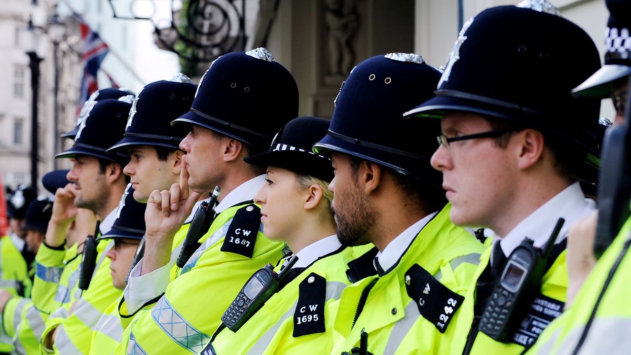 A stock image of several police officers lined up