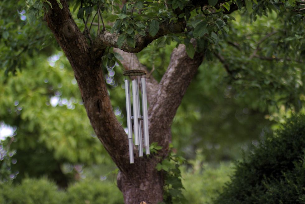 A stock image of wind chimes