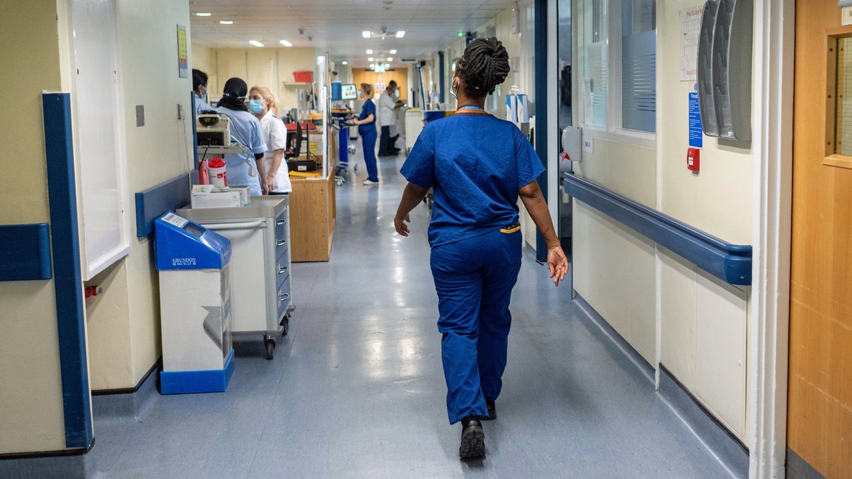 A stock view of staff on a NHS hospital ward