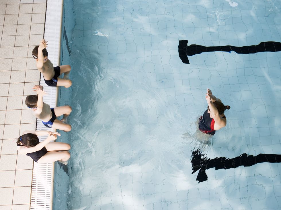 A swimming lesson