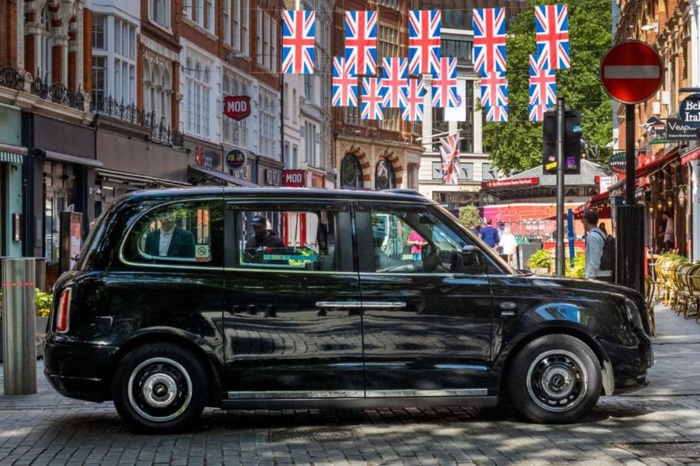 A taxi parked in London