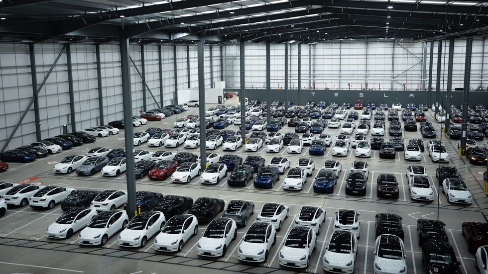A Tesla distribution centre