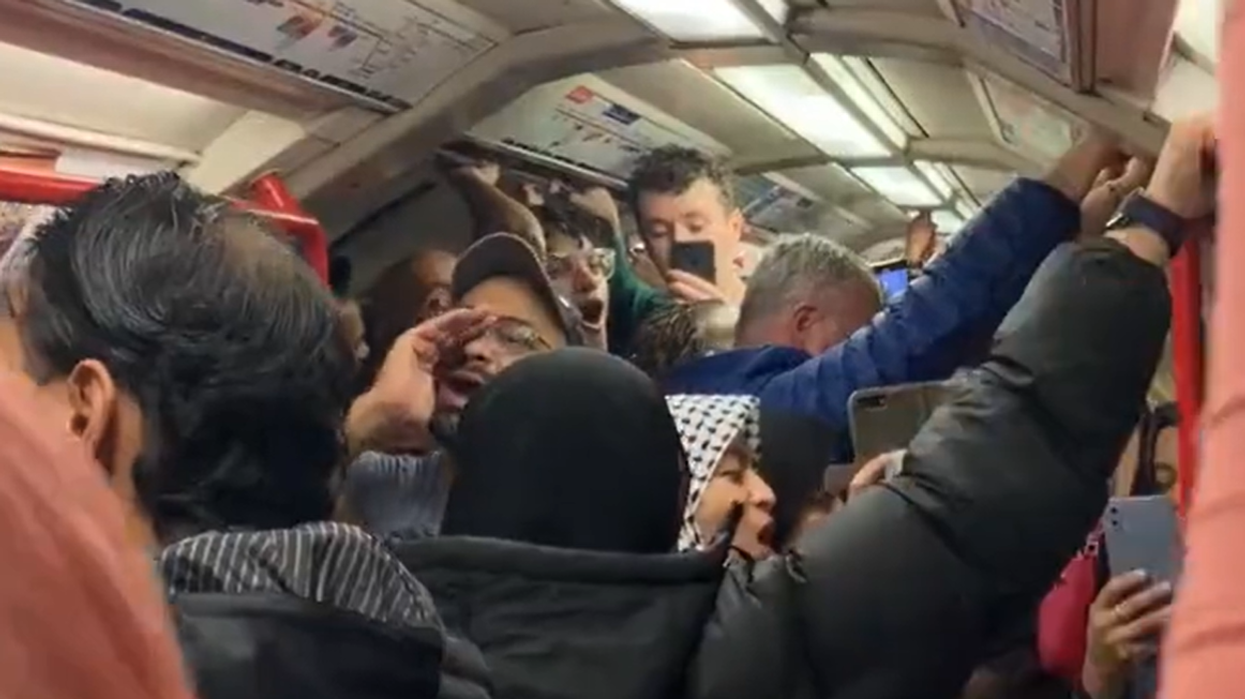 A tube driver was leading a pro-Palestine chant on a Central Line train