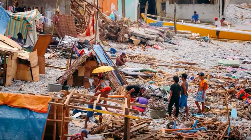 A typhoon has ravaged the Philippines.